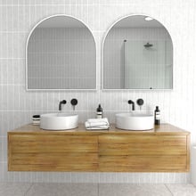 Gabe Arched Stainless Steel Wall Mirror